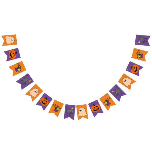 Halloween Party Bunting Garland Flags Vlaggetjes (Alle)