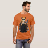 Halloween Party by Siamese Cat Witch T-shirt (Voorkant volledig)