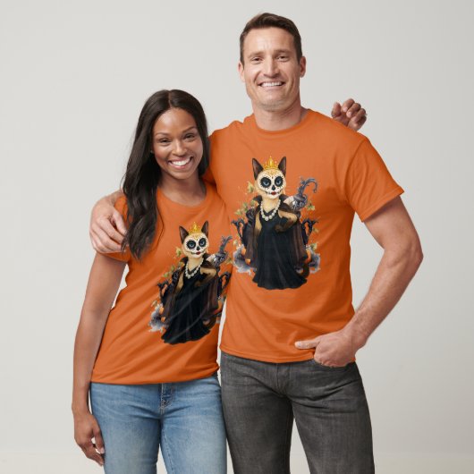 Halloween Party by Siamese Cat Witch T-shirt (Unisex)