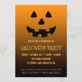 Halloween party call jack o' lantaarn face kaart