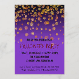 Halloween party call jack o' lantaarns regen kaart