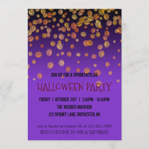 Halloween party call jack o' lantaarns regen kaart