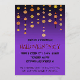 Halloween party call jack o' lantaarns strings kaart