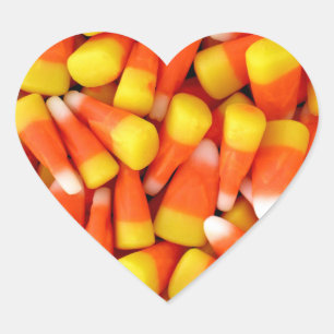 Halloween Party Candy Corn Hart Sticker