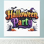 Halloween Party Canvas Afdruk (Insitu (Houten vloer))