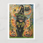 Halloween Party Cat Briefkaart (Voorkant)