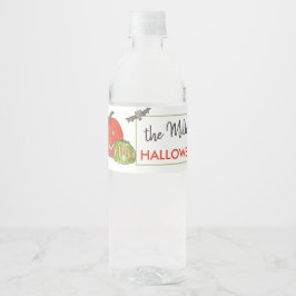 Halloween Party Cat Waterfles Etiket