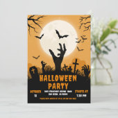 Halloween Party Cementary Kaart (Staand voorkant)