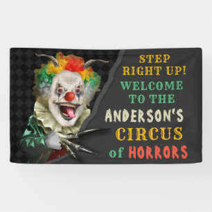 Halloween Party Circus Clown Scary Carnival Custom Spandoek
