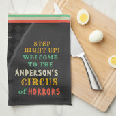 Halloween Party Circus Clown Scary Carnival Custom Theedoek (Quarter Fold)