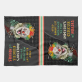 Halloween Party Circus Clown Scary Carnival Custom Theedoek (Horizontaal)