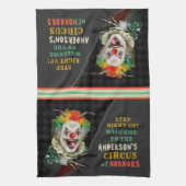 Halloween Party Circus Clown Scary Carnival Custom Theedoek (Verticaal)