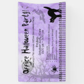 Halloween Party Collage, Paarse grunge - Black Cat Spandoek (Verticaal)