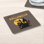 Halloween Party Collectie! Kartonnen Onderzetters (Schuin)