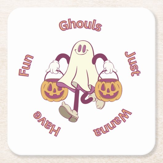 Halloween Party Collectie! Kartonnen Onderzetters (Voorkant)