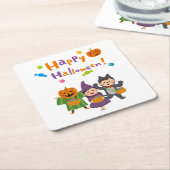 Halloween Party Collectie! Kartonnen Onderzetters (Schuin)