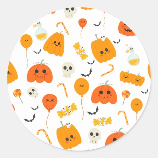 Halloween Party Collectie! Ronde Sticker (Voorkant)