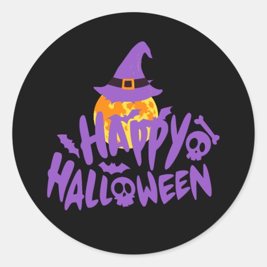 Halloween Party Collectie! Ronde Sticker (Voorkant)
