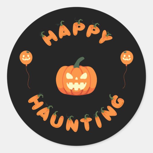 Halloween Party Collectie! Ronde Sticker (Voorkant)