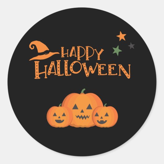 Halloween Party Collectie! Ronde Sticker (Voorkant)