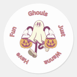 Halloween Party Collectie! Ronde Sticker