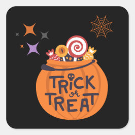 Halloween Party Collectie! Vierkante Sticker