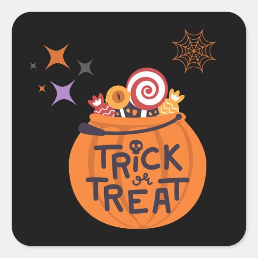 Halloween Party Collectie! Vierkante Sticker (Voorkant)