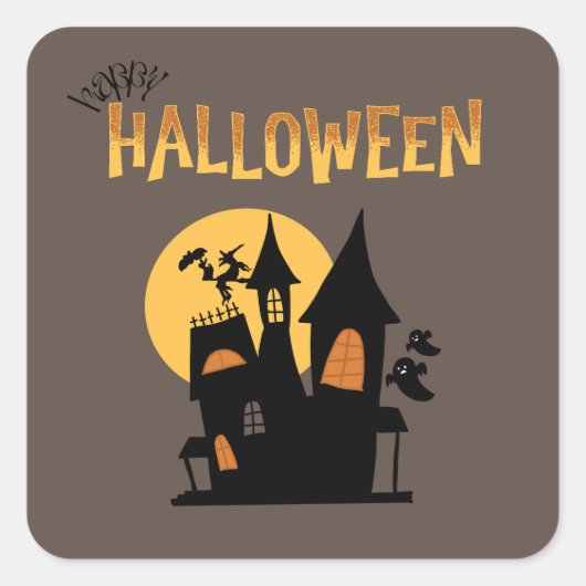Halloween Party Collectie! Vierkante Sticker (Voorkant)