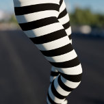 Halloween Party Costume Convict Stripe Leggings<br><div class="desc">Een paar zwarte en gebroken witte horizontale gestreepte leggings die geschikt zijn voor een convict Halloween kostuum. Bekijk het collectie voor de vrouwelijke veroordeelde</div>