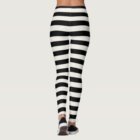 Halloween Party Costume Convict Stripe Leggings (Achterkant)