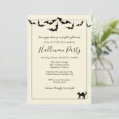 Halloween Party, Costume Party, Simple Halloween Kaart (Staand voorkant)