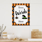 halloween party creëer je spookheksenspin poster (Keuken)