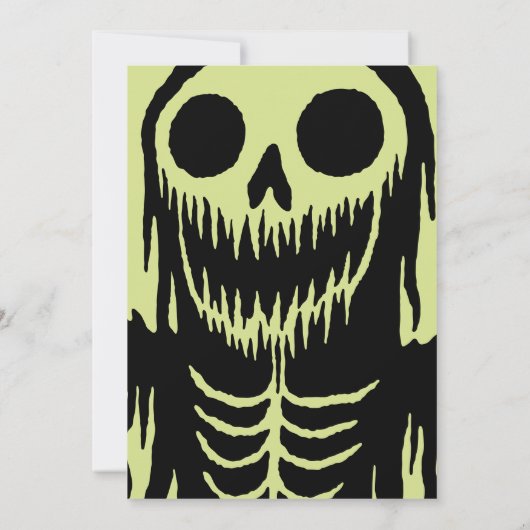 Halloween Party Creepy Demonic Monster Kaart (Achterkant)