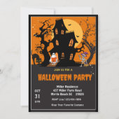 Halloween Party Creepy Haunted House Kaart (Voorkant)