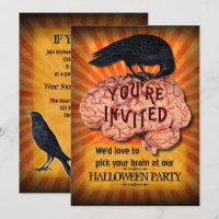 Halloween Party - Creepy Raven op Brain Custom