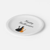 Halloween Party Cute Black Oranje Cats Papieren Bordje (Gekanteld)