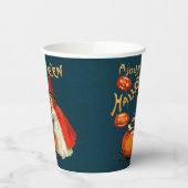 Halloween party Cute Little witch Clapsaddle Paper Papieren Bekers (Links)
