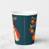 Halloween party Cute Little witch Clapsaddle Paper Papieren Bekers (Rechts)