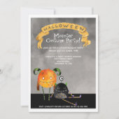 Halloween Party Cute Monsters Kaart (Voorkant)