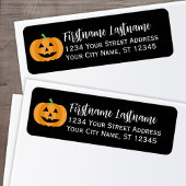 Halloween Party - Cute Pumpkin Return Address Etiket