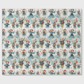 Halloween Party Dancing Skelet Heksen Cadeaupapier (Vlak)