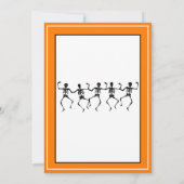 Halloween Party Dansende Skeletten Aangepast Kaart (Achterkant)