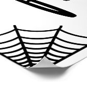 Halloween Party deze wegpijl recht vooruit Poster (Hoek)