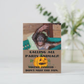 Halloween Party Dieren Uitnodiging Briefkaart (Staand voorkant)