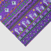 Halloween party dingen - Paars breinpatroon Tissuepapier (Detail)