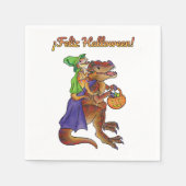 Halloween Party Dinosaur Napkins Feliz Halloween Servet (Voorkant)
