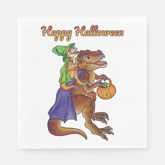 Halloween Party Dinosaur Napkins Servet (Voorkant)