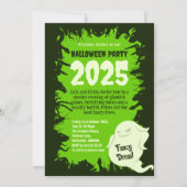 Halloween Party Donkergroene Ratten Creepy Crawlie Kaart (Voorkant)