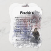 Halloween Party Edgar Allan Poe Raven Poem Kaart (Voorkant / Achterkant)