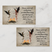 Halloween Party Enclosure Kaart Skelet Visitekaartje (Voorkant / Achterkant)